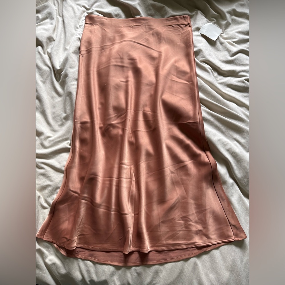 Rachel Zoe Pink Asymmetrical Midi Slip Skirt